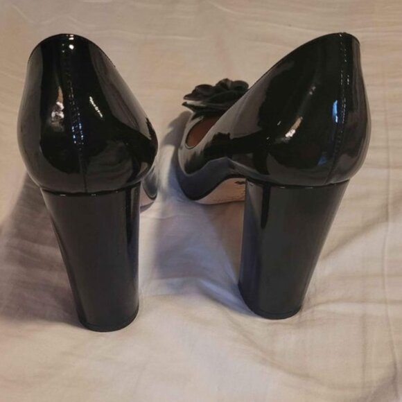 Kate Spade Pixanne Too Black Patent Leather Block Heel - Picture 4 of 6